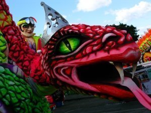 carnival in Malta, colourful floats, carnival floats, prinjolata
