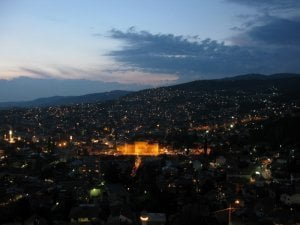 View from Park Princeva restaurant Sarajevo
