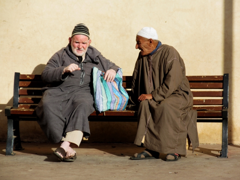 Men chatting marrakesh