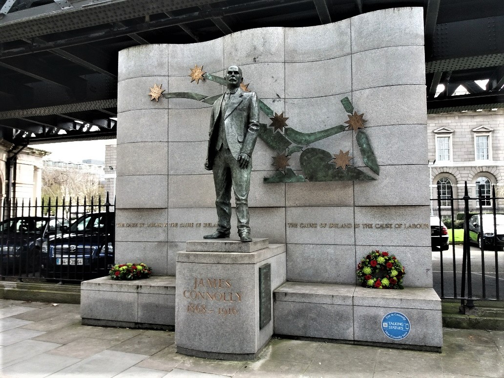 James Connolly statue by the Customs House