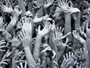Chiang Rai White Temple Hands