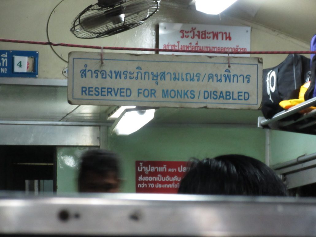 Travelling by train in Thailand