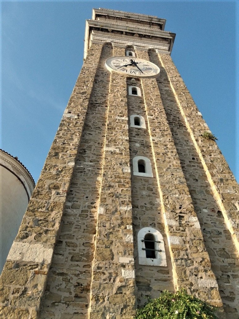 Belltower at St George's church in Piran
