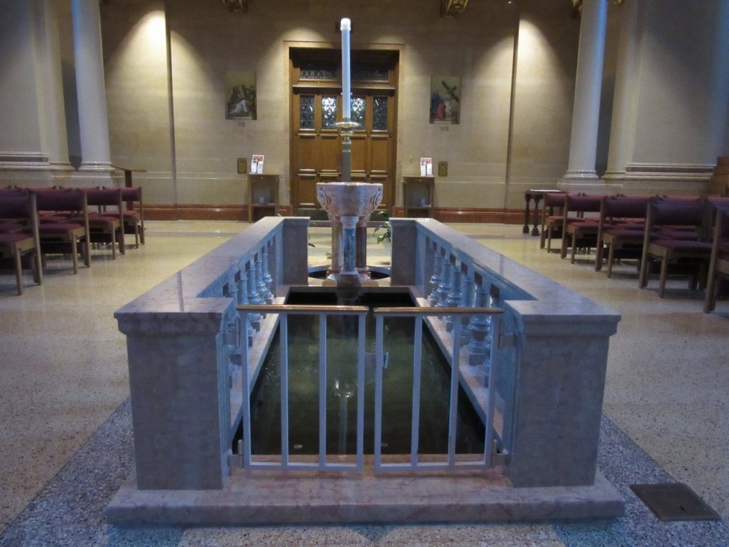 Baptismal font at Milwaukee Cathedral