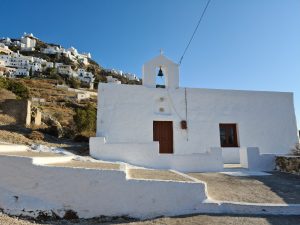 Exterior of a chapel in Livadi, Serifos Greece