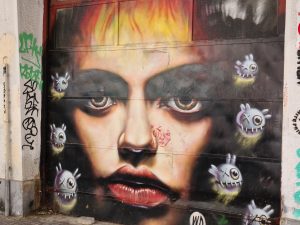 Street art in Psyrris, Athens, Greece