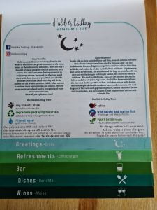 menu at Hold és Csillag