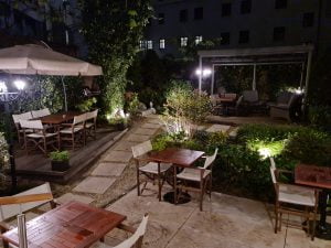 Garden of Hotel Beigli in Bratislava