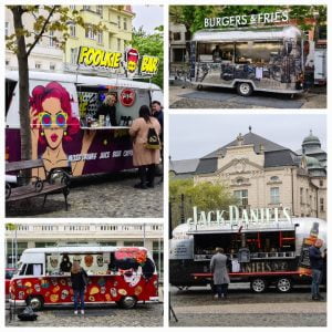 collage of food trucks