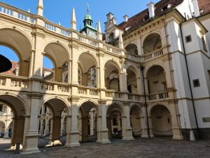 Italian Renaissance inner courtyard of the Landhaus in Graz