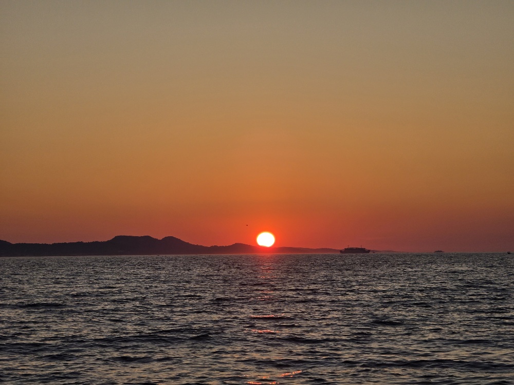 Sunset over the sea
